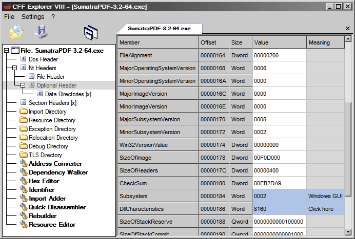 Hacking Sumatra PDF 3.2 to work on WinXP & Server 2003 (x86/x64)